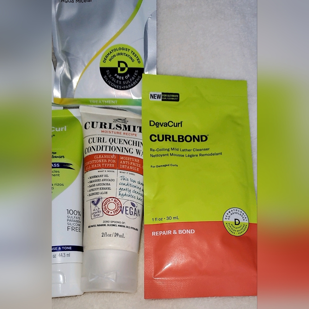 NEW - Bundle of 8 - Hair Care Curly Wavy Products DevaCurl Curlsmith Oui Bag - Picture 4 of 12